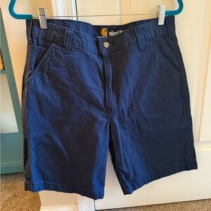 Carhartt Blue Flat Front Shorts Classic Style